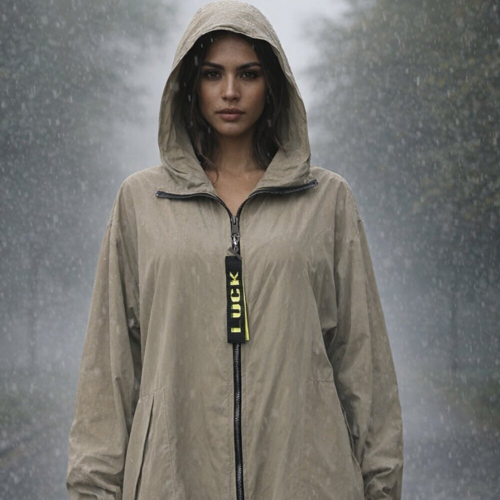 Beige Rain Jacket from Florence, Italy (E2)